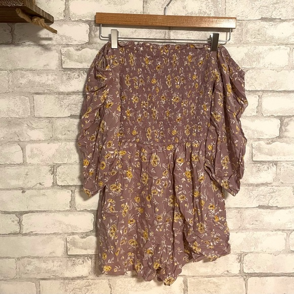 Beautiful Purple Floral Romper NWOT - Picture 2 of 4
